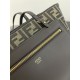 Replica AAA Borsa tote piccola Fendi in tessuto jacquard Marrone Replica Perfetta Borsa tote piccola Fendi in tessuto jacquard Marrone Imitazione Falsa