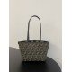 Replica AAA Borsa tote piccola Fendi in tessuto jacquard Marrone Replica Perfetta Borsa tote piccola Fendi in tessuto jacquard Marrone Imitazione Falsa