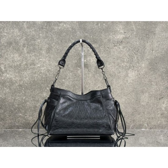 Replica AAA Borsa a secchiello Balenciaga Le City nera Replica Perfetta Borsa a secchiello Balenciaga Le City nera Imitazione Falsa
