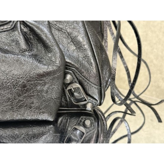Replica AAA Borsa a secchiello Balenciaga Le City nera Replica Perfetta Borsa a secchiello Balenciaga Le City nera Imitazione Falsa