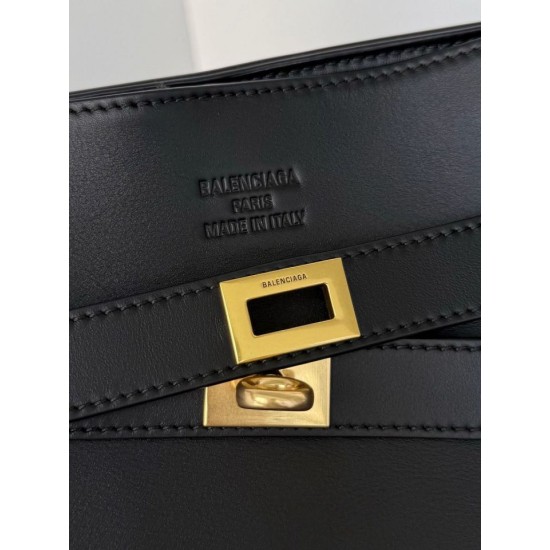 Replica AAA Borsa tote media Balenciaga Bel Air nera Replica Perfetta Borsa tote media Balenciaga Bel Air nera Imitazione Falsa