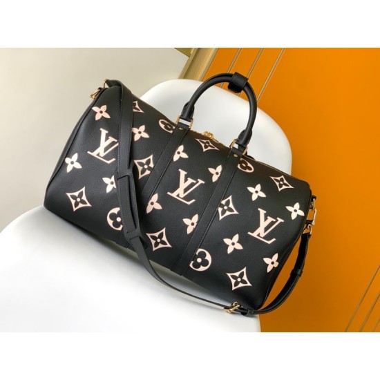 Replica AAA 163C01 Borsa Keepall Bandoulière 45 M46670 M46671 nera Replica Perfetta 163C01 Borsa Keepall Bandoulière 45 M46670 M46671 nera Imitazione Falsa