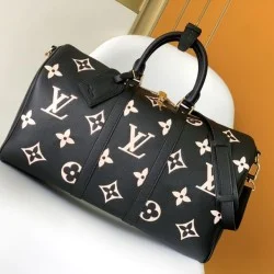 Replica Perfetta 163C01 Borsa Keepall Bandoulière 45 M46670 M46671 nera Imitazione Falsa