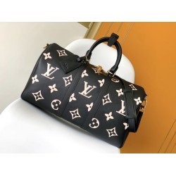 Replica Perfetta 163C01 Borsa Keepall Bandoulière 45 M46670 M46671 nera Imitazione Falsa