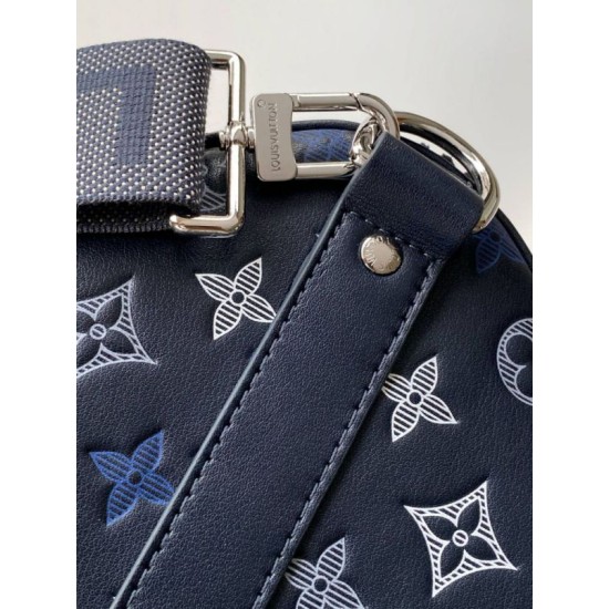 Replica Perfetta 163c01 LV Keepall Bandoulière 50 Borsa da viaggio M28836 Blu Imitazione Falsa