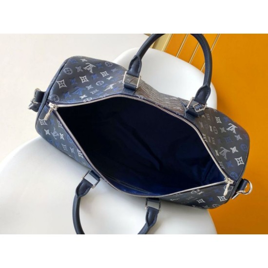 Replica Perfetta 163c01 LV Keepall Bandoulière 50 Borsa da viaggio M28836 Blu Imitazione Falsa