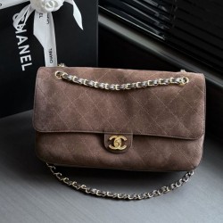 Replica Perfetta Borsa Chanel Flap Maxi AS6281 scamosciata con catena  Imitazione Falsa