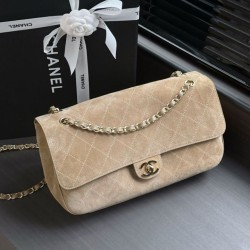 Replica AAA Borsa Chanel Flap Maxi scamosciata con catena AS6281 albicocca Replica Perfetta Borsa Chanel Flap Maxi scamosciata con catena AS6281 albicocca Imitazione Falsa