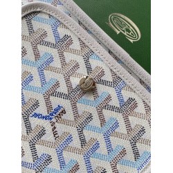 Replica Perfetta Portafoglio Goyard Plumet Tela Goyardine Bianco Imitazione Falsa