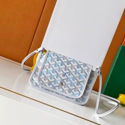 Replica Perfetta Portafoglio Goyard Plumet Tela Goyardine Bianco Imitazione Falsa