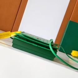 Replica AAA Portafoglio Goyard Plumet Tela Goyardine verde Replica Perfetta Portafoglio Goyard Plumet Tela Goyardine verde Imitazione Falsa