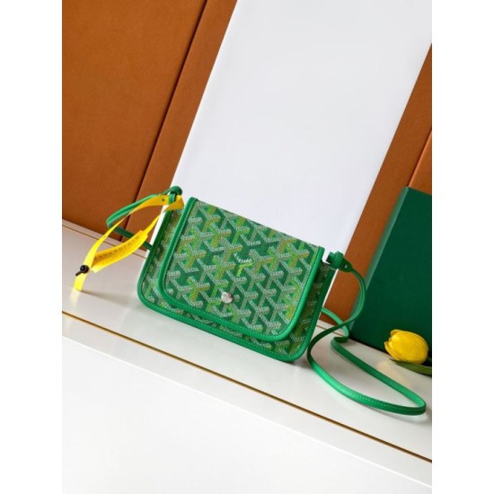 Replica Perfetta Portafoglio Goyard Plumet Tela Goyardine verde Imitazione Falsa