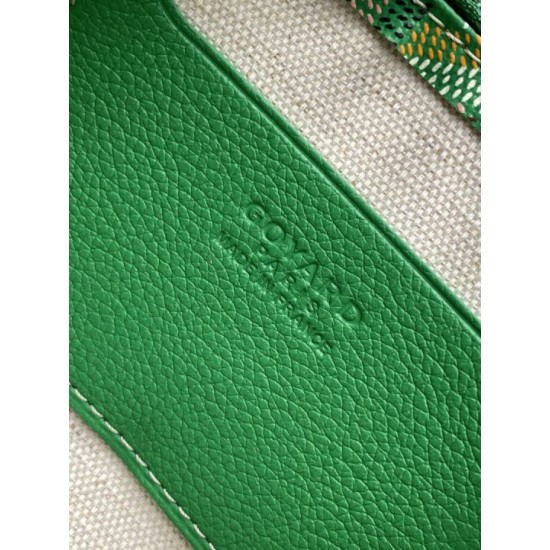 Replica Perfetta Portafoglio Goyard Plumet Tela Goyardine verde Imitazione Falsa