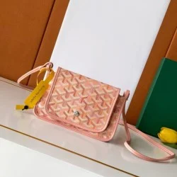 Replica Perfetta Portafoglio Goyard Plumet Tela Goyardine Rosa cipria Imitazione Falsa