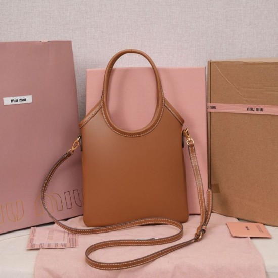 Replica AAA Borsa tote Miu Miu Ivy 5BA281 marrone Replica Perfetta Borsa tote Miu Miu Ivy 5BA281 marrone Imitazione Falsa