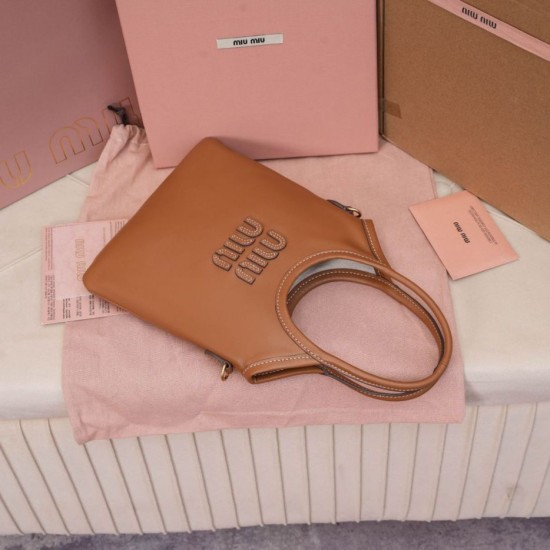 Replica AAA Borsa tote Miu Miu Ivy 5BA281 marrone Replica Perfetta Borsa tote Miu Miu Ivy 5BA281 marrone Imitazione Falsa
