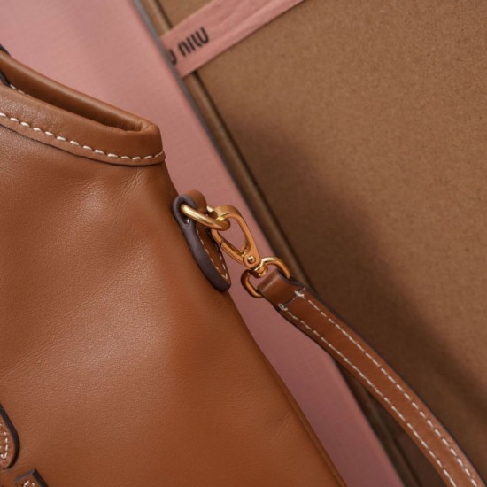 Replica AAA Borsa tote Miu Miu Ivy 5BA281 marrone Replica Perfetta Borsa tote Miu Miu Ivy 5BA281 marrone Imitazione Falsa