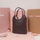 Replica Perfetta Borsa tote Miu Miu Ivy 5BA281 caffè Imitazione Falsa