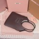 Replica Perfetta Borsa tote Miu Miu Ivy 5BA281 caffè Imitazione Falsa
