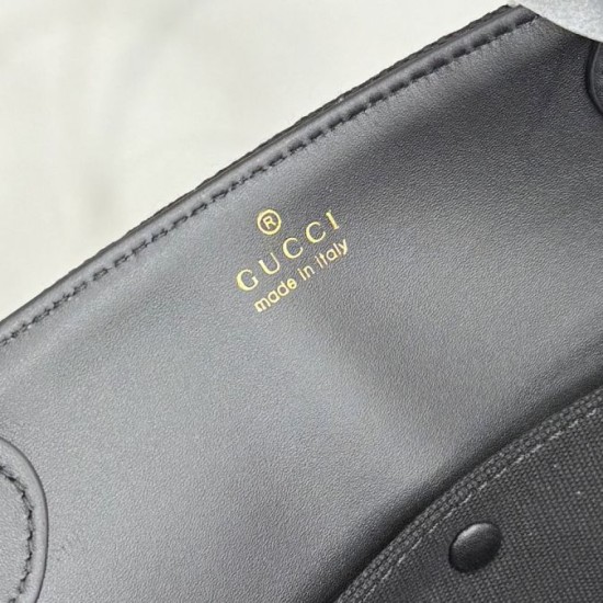 Replica AAA Borsa tote grande Gucci NY A00B4R tela GG nera Replica Perfetta Borsa tote grande Gucci NY A00B4R tela GG nera Imitazione Falsa