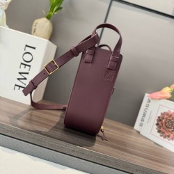 Replica Perfetta Borsa Loewe Hammock Slice Borgogna Imitazione Falsa