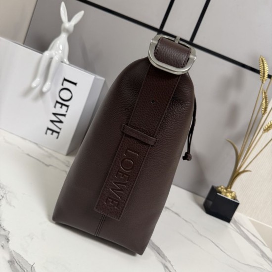 Replica Perfetta Borsa a tracolla grande Loewe Loop marrone Imitazione Falsa