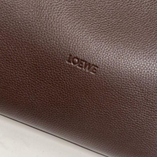 Replica Perfetta Borsa a tracolla grande Loewe Loop marrone Imitazione Falsa