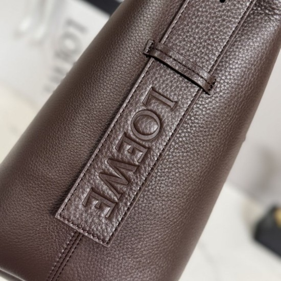Replica Perfetta Borsa a tracolla grande Loewe Loop marrone Imitazione Falsa