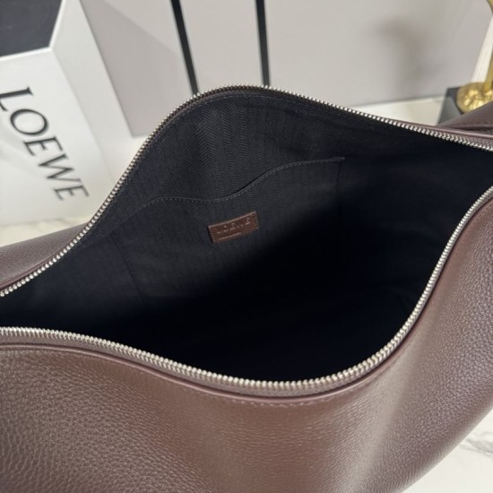 Replica Perfetta Borsa a tracolla grande Loewe Loop marrone Imitazione Falsa