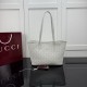 Replica Perfetta Borsa Gucci Tribeca con motivo logo GG traforato bianco Imitazione Falsa