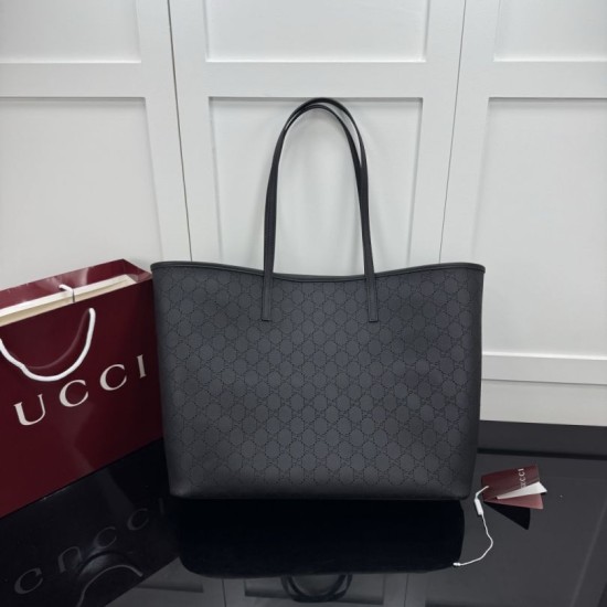 Replica AAA Borsa tote grande Gucci Tribeca nero (GG Denim) Replica Perfetta Borsa tote grande Gucci Tribeca nero (GG Denim) Imitazione Falsa