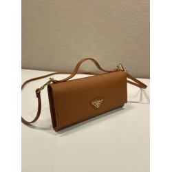 Replica AAA Mini borsa Prada 1MT042 Marrone Copia Perfetta Mini borsa Prada 1MT042 Marrone Imitazione Falsa