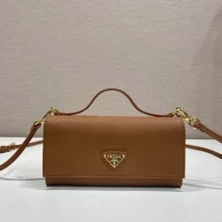 Copia Perfetta Mini borsa Prada 1MT042 Marrone Imitazione Falsa