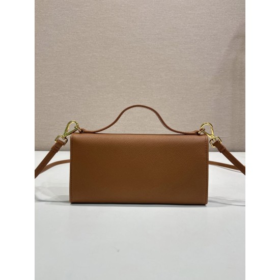 Replica AAA Mini borsa Prada 1MT042 Marrone Copia Perfetta Mini borsa Prada 1MT042 Marrone Imitazione Falsa