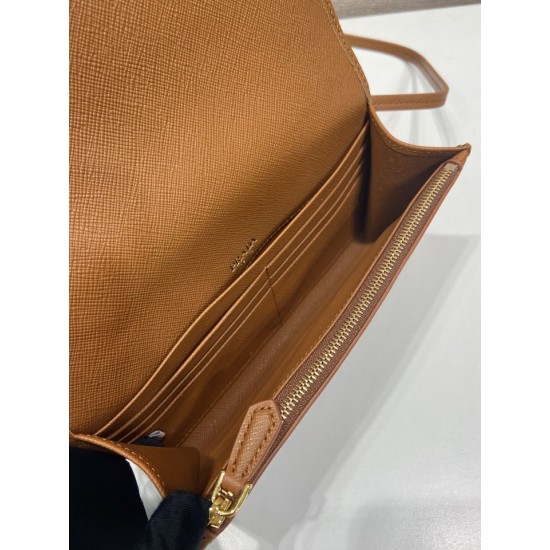 Replica AAA Mini borsa Prada 1MT042 Marrone Copia Perfetta Mini borsa Prada 1MT042 Marrone Imitazione Falsa