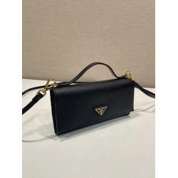 Replica AAA Mini borsa a tracolla Prada 1MT042 Nero Copia Perfetta Mini borsa a tracolla Prada 1MT042 Nero Imitazione Falsa