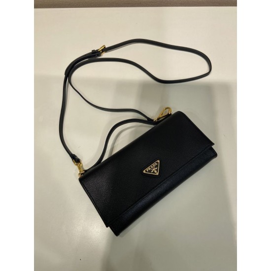 Replica AAA Mini borsa a tracolla Prada 1MT042 Nero Copia Perfetta Mini borsa a tracolla Prada 1MT042 Nero Imitazione Falsa