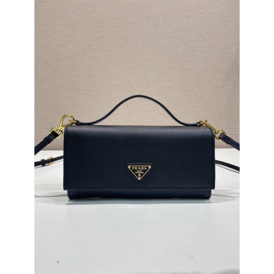 Replica AAA Mini borsa a tracolla Prada 1MT042 Nero Copia Perfetta Mini borsa a tracolla Prada 1MT042 Nero Imitazione Falsa