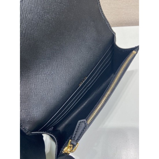 Replica AAA Mini borsa a tracolla Prada 1MT042 Nero Copia Perfetta Mini borsa a tracolla Prada 1MT042 Nero Imitazione Falsa
