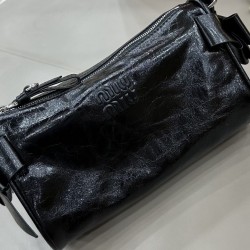 Replica AAA Borsa a tracolla Hobo Miu Miu Ribbon 5NE029 Nero Copia Perfetta Borsa a tracolla Hobo Miu Miu Ribbon 5NE029 Nero Imitazione Falsa