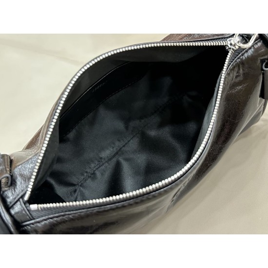 Replica AAA Borsa a tracolla Hobo Miu Miu Ribbon 5NE029 Nero Copia Perfetta Borsa a tracolla Hobo Miu Miu Ribbon 5NE029 Nero Imitazione Falsa