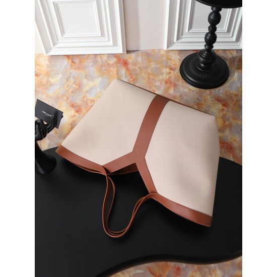 Replica AAA Borsa tote YSL Saint Laurent Y marrone Copia Perfetta Borsa tote YSL Saint Laurent Y marrone Imitazione Falsa