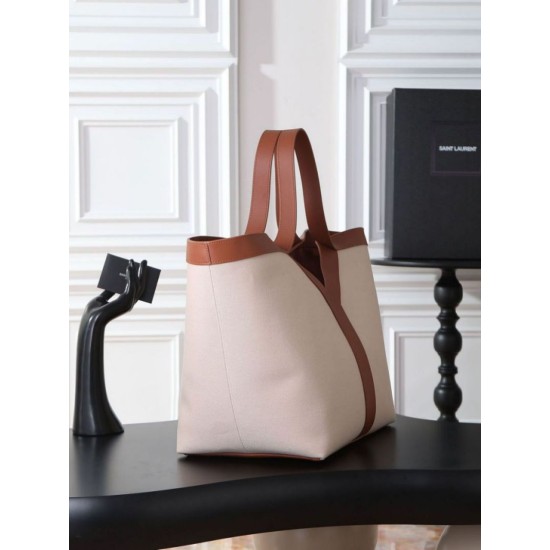 Replica AAA Borsa tote YSL Saint Laurent Y marrone Copia Perfetta Borsa tote YSL Saint Laurent Y marrone Imitazione Falsa