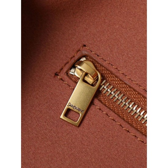 Replica AAA Borsa tote YSL Saint Laurent Y marrone Copia Perfetta Borsa tote YSL Saint Laurent Y marrone Imitazione Falsa