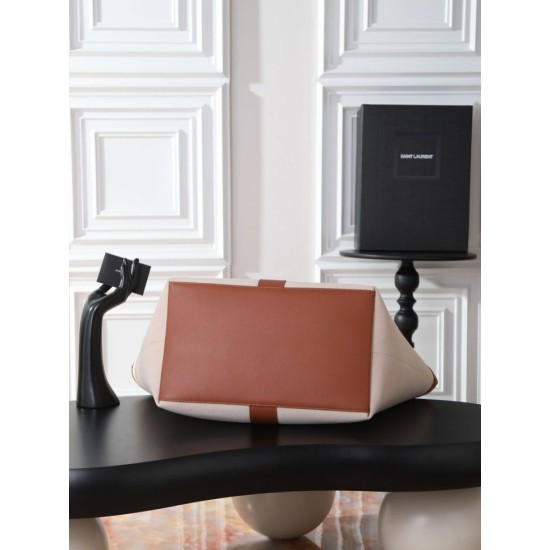 Replica AAA Borsa tote YSL Saint Laurent Y marrone Copia Perfetta Borsa tote YSL Saint Laurent Y marrone Imitazione Falsa