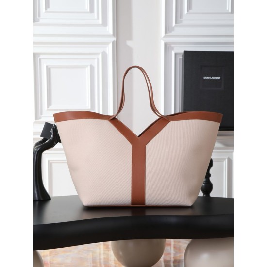 Replica AAA Borsa tote YSL Saint Laurent Y marrone Copia Perfetta Borsa tote YSL Saint Laurent Y marrone Imitazione Falsa