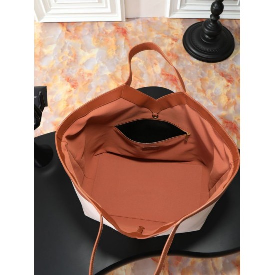 Replica AAA Borsa tote YSL Saint Laurent Y marrone Copia Perfetta Borsa tote YSL Saint Laurent Y marrone Imitazione Falsa