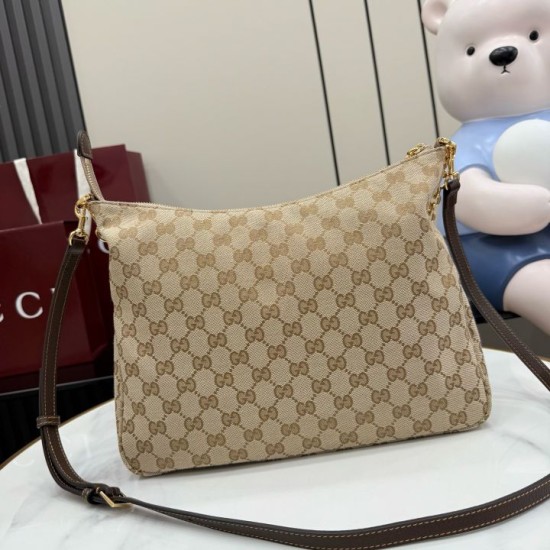 Replica AAA Borsa a tracolla piccola Gucci A006OA Lady Lunetta GG Marrone Copia Perfetta Borsa a tracolla piccola Gucci A006OA Lady Lunetta GG Marrone Imitazione Falsa