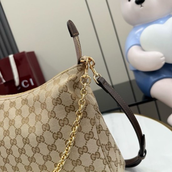 Replica AAA Borsa a tracolla piccola Gucci A006OA Lady Lunetta GG Marrone Copia Perfetta Borsa a tracolla piccola Gucci A006OA Lady Lunetta GG Marrone Imitazione Falsa
