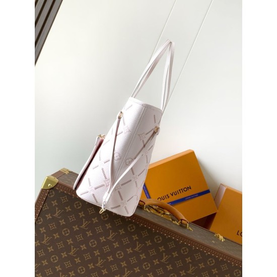 Replica AAA Borsa tote LV Neverfull MM beige Copia Perfetta Borsa tote LV Neverfull MM beige Imitazione Falsa